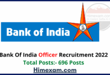 Bank of India Officer Recruitment 2022