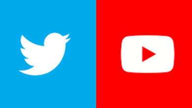 Twitter and YouTube