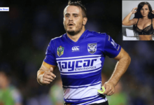 Josh Reynolds, Bulldogs star, was spotted at the match with his stunning new girlfriend